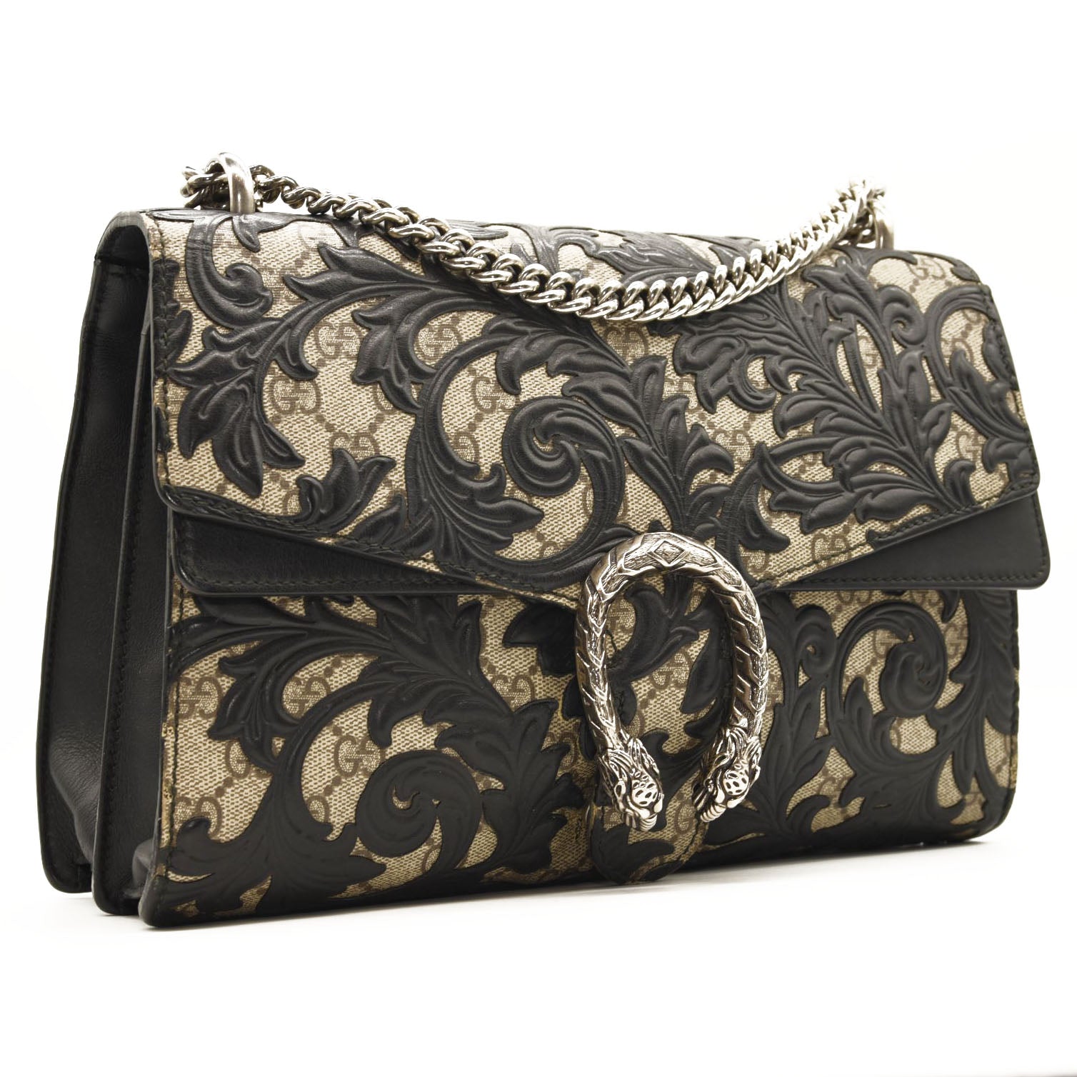 Gucci Leather Canvas Shoulder Bag