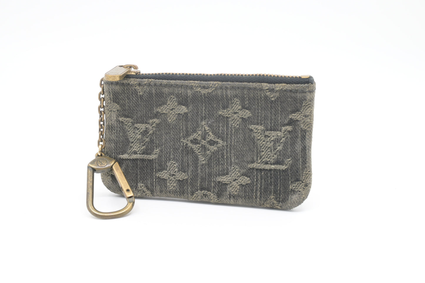 Louis Vuitton Pochette Cles in Black Monogram Denim