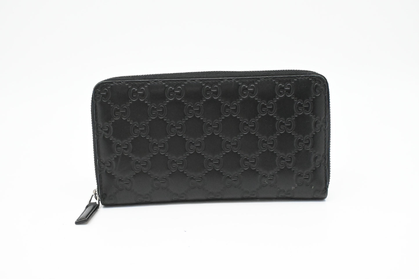 Gucci Zippy Organizer in Black Guccissima Leather