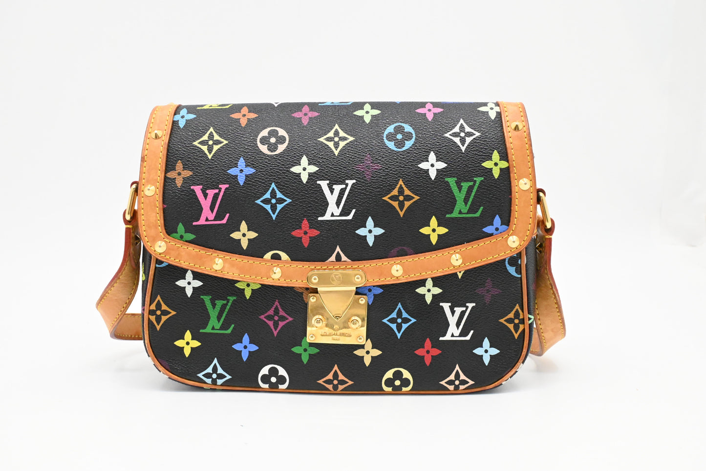 Louis Vuitton Sologne in Black Multicolor Monogram Canvas