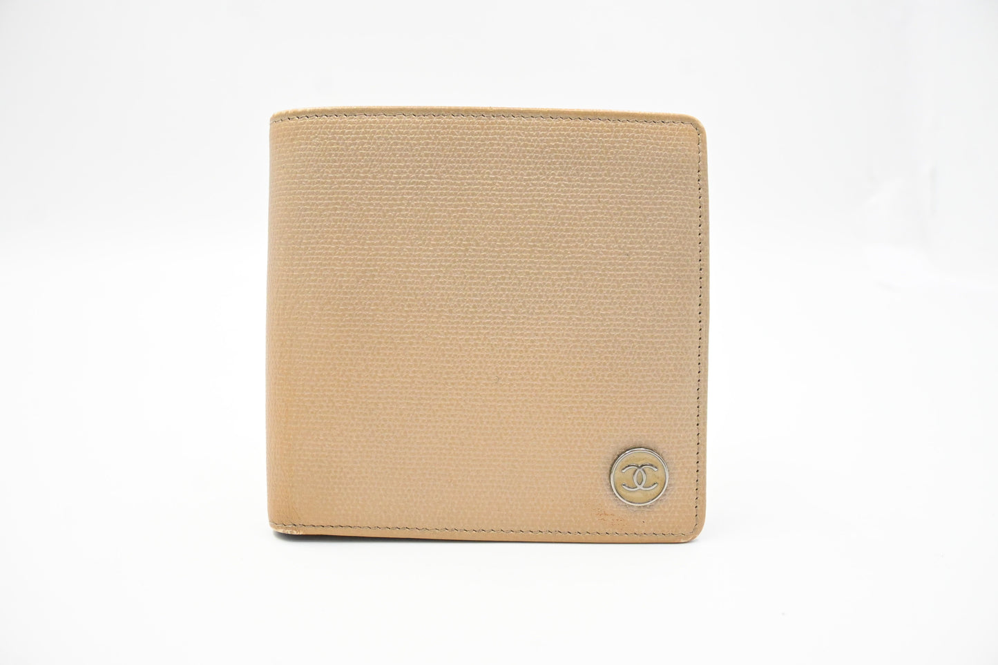 Chanel Bifold Wallet in Beige Leather