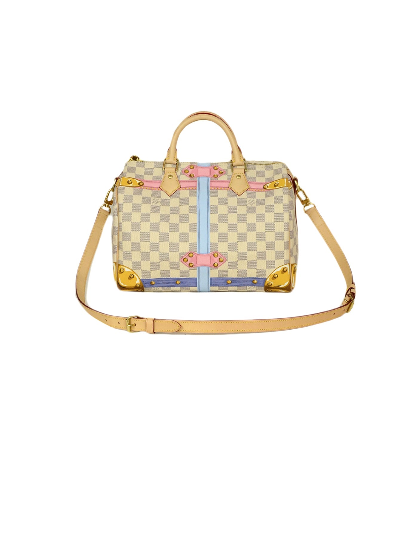 Louis Vuitton Damier Azur Summer Trunks Speedy 30 Bandouliere