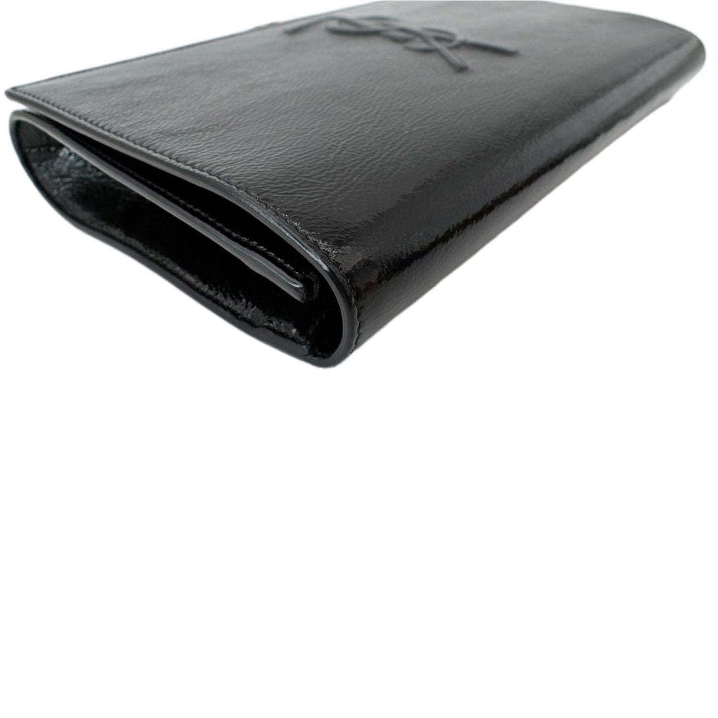 YVES SAINT LAURENT Belle de Jour Leather Clutch Bag Black- sold