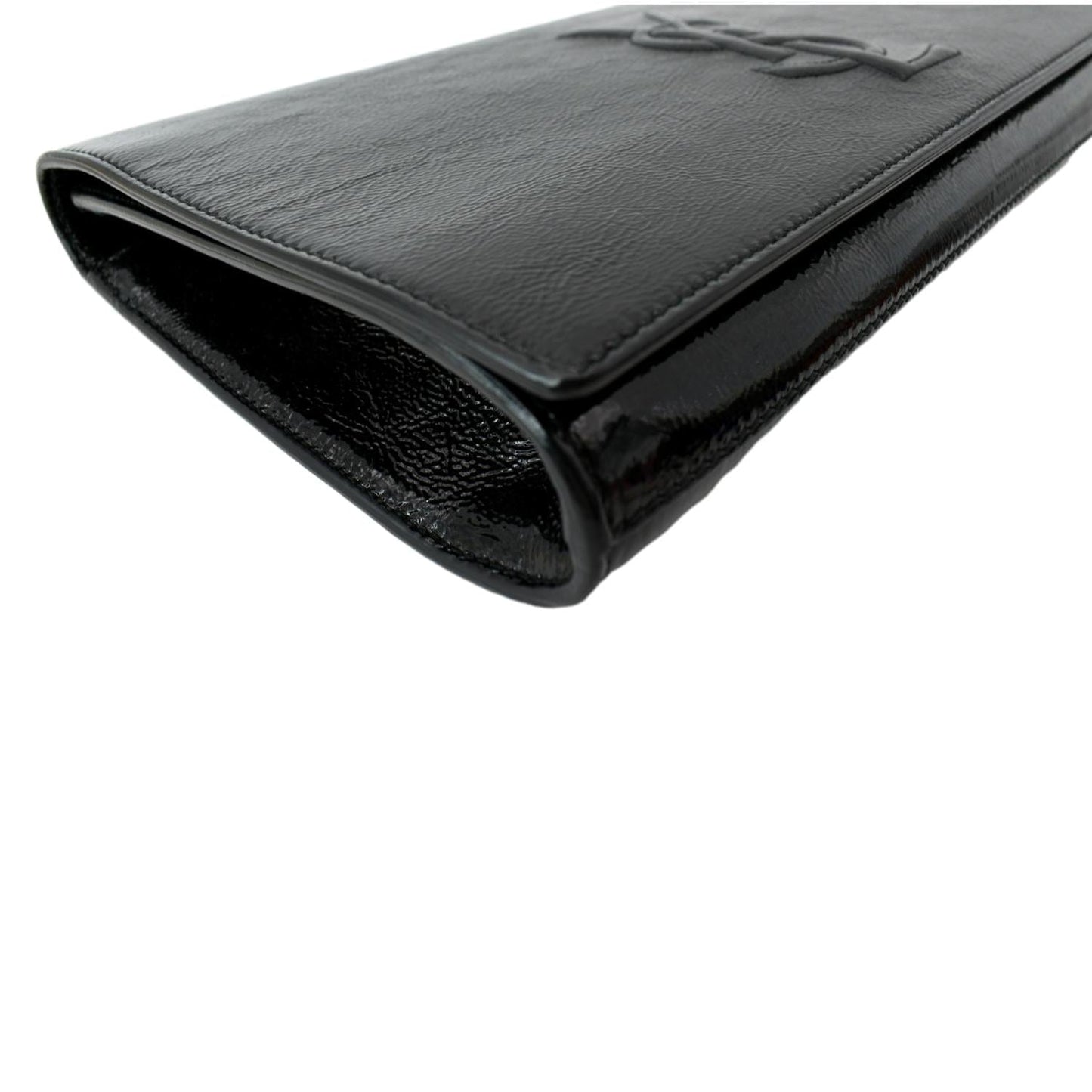 YVES SAINT LAURENT Belle de Jour Leather Clutch Bag Black- sold