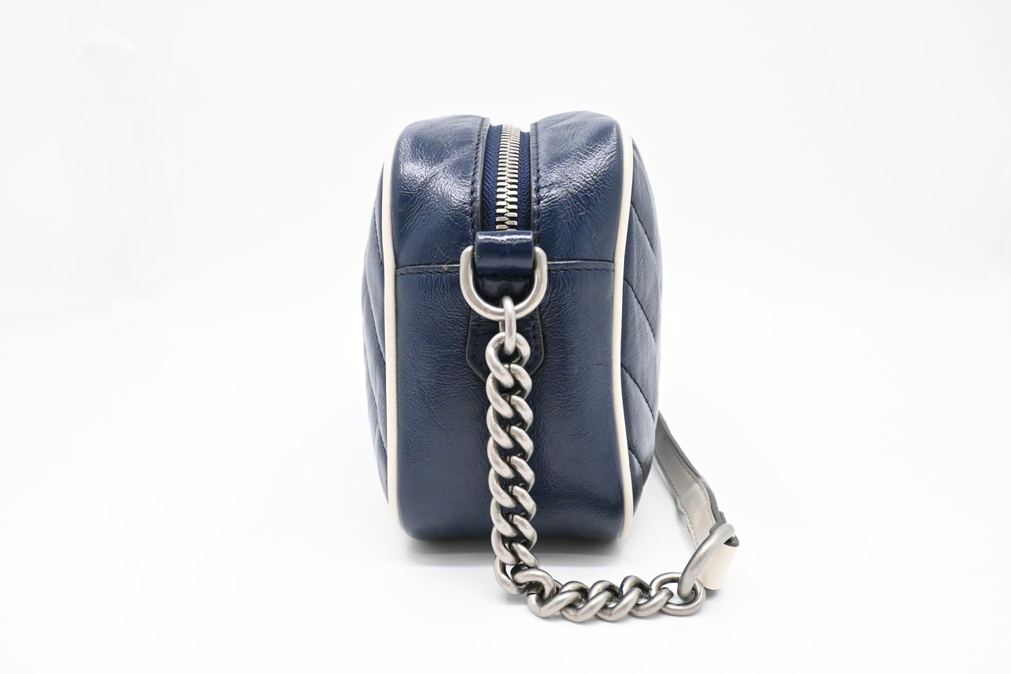Gucci Marmont Crossbody in Navy Blue Leather