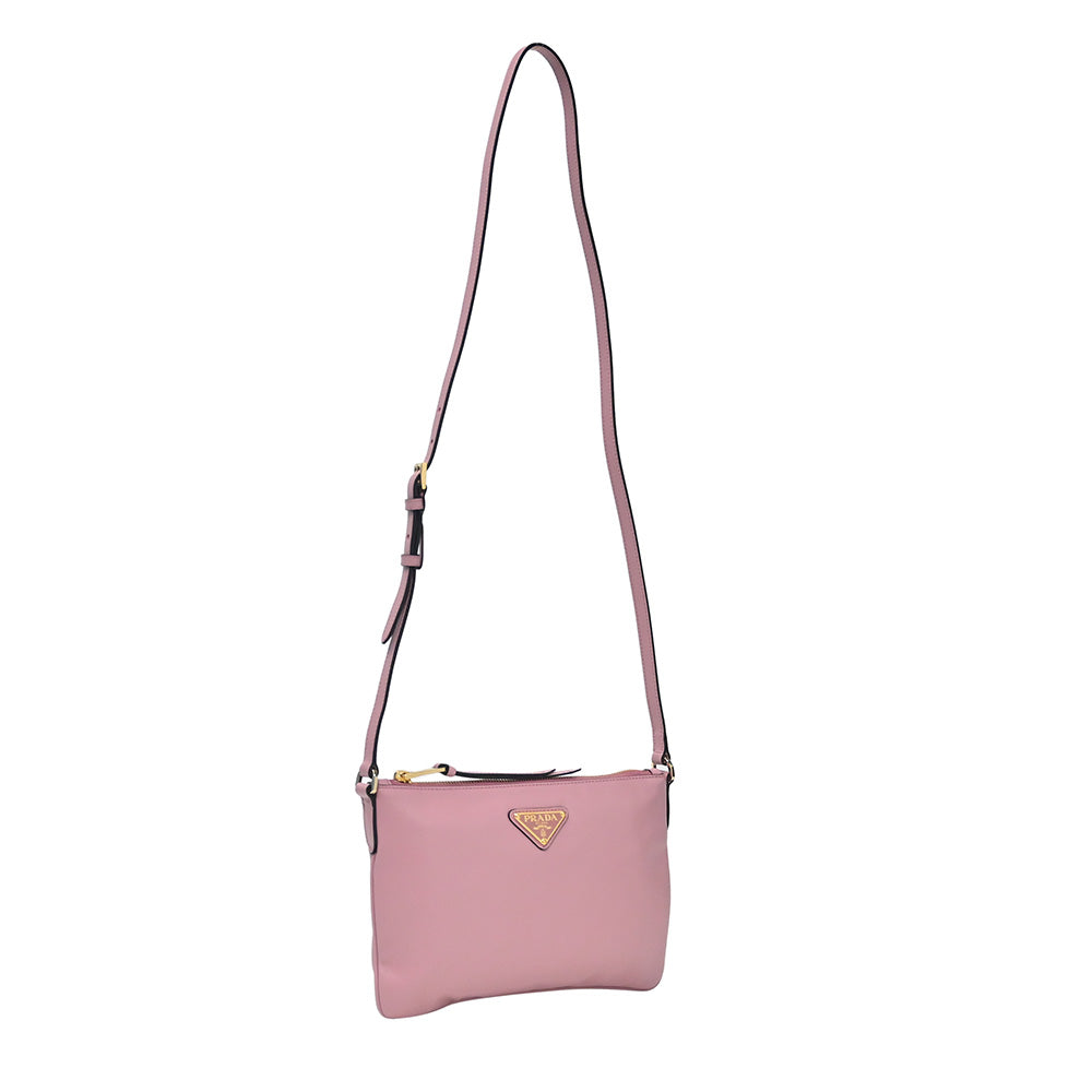 Prada Rosa Light Calf Crossbody Bag [Clearance Sale]