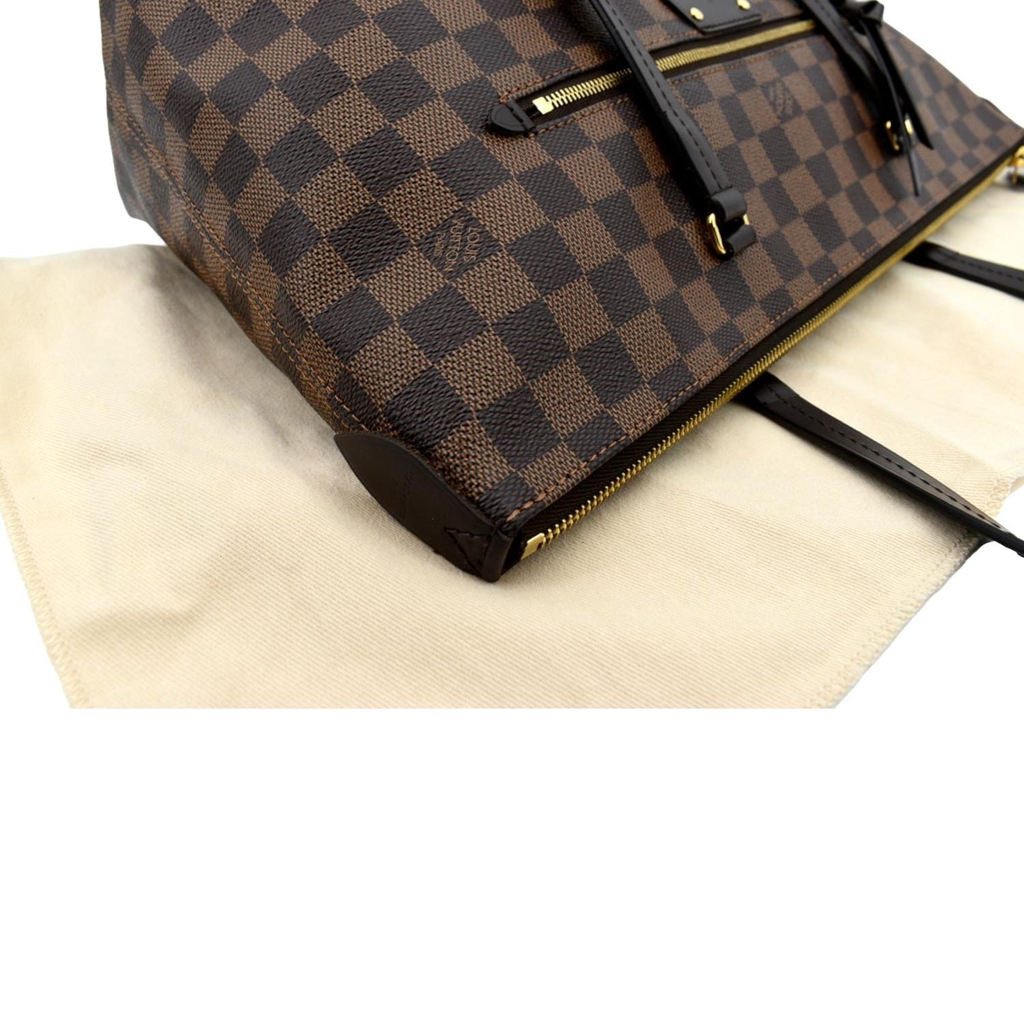 LOUIS VUITTON Iena MM Damier Ebene Shoulder Bag Brown -