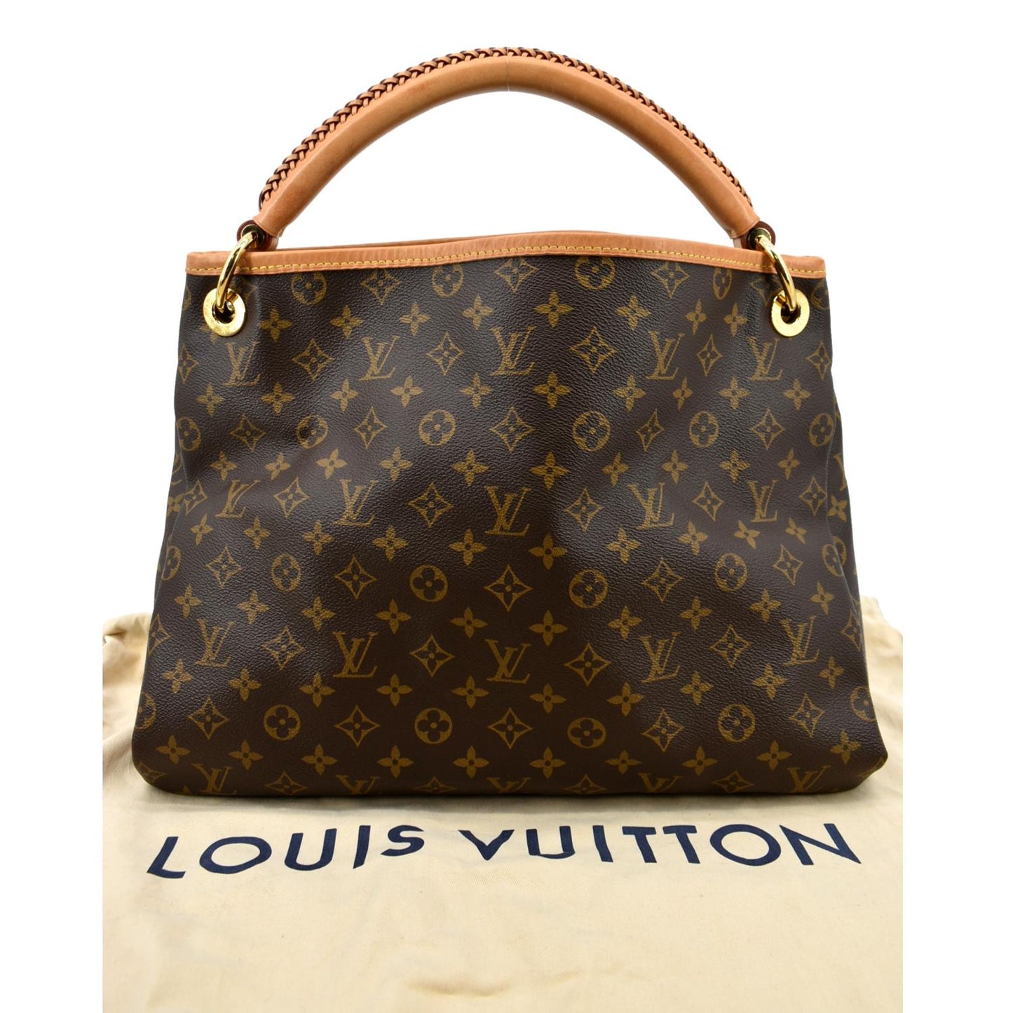 LOUIS VUITTON  Artsy MM Monogram Canvas Hobo Bag Brown