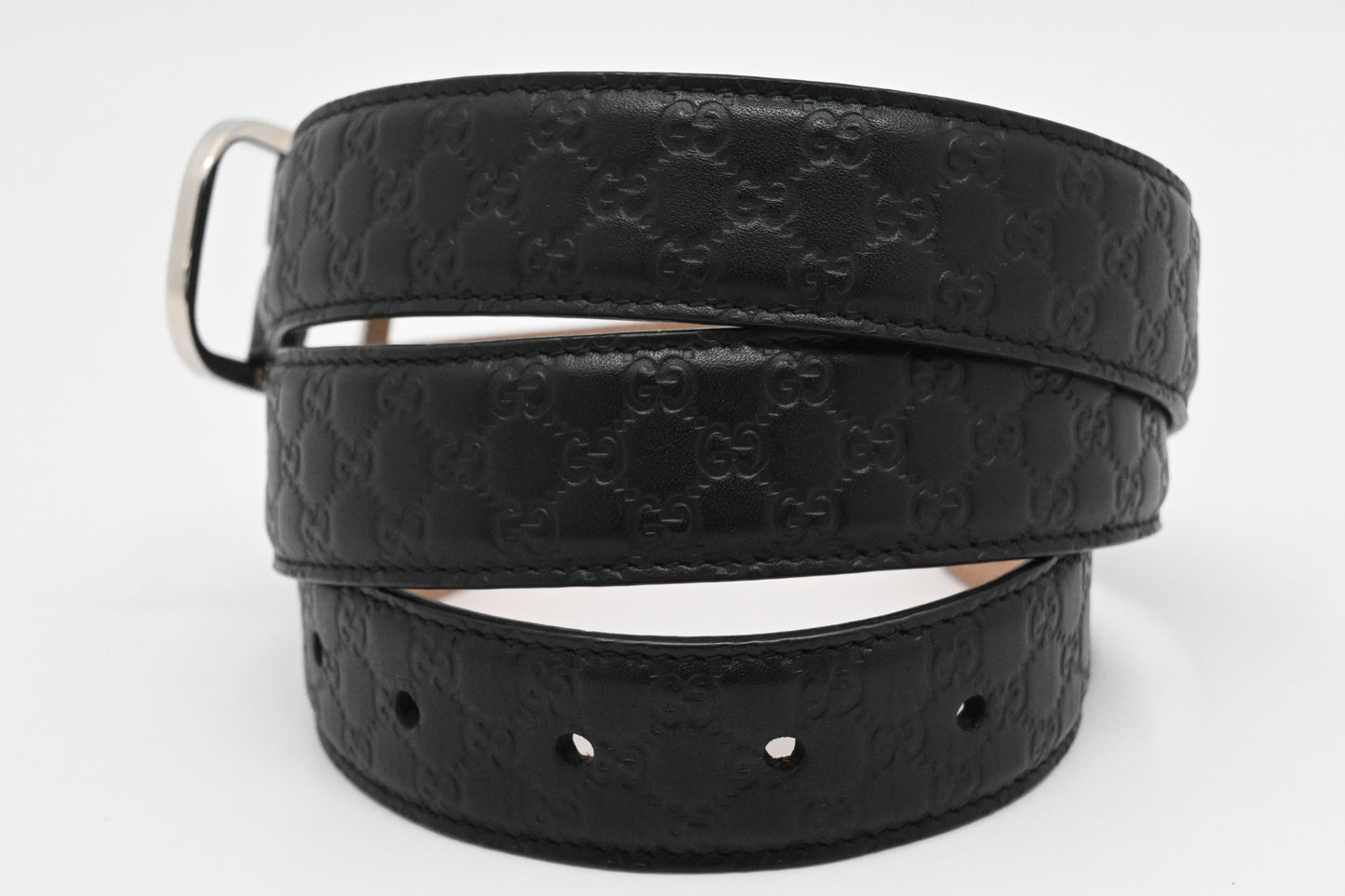 Gucci Belt in Black Microguccissima Leather