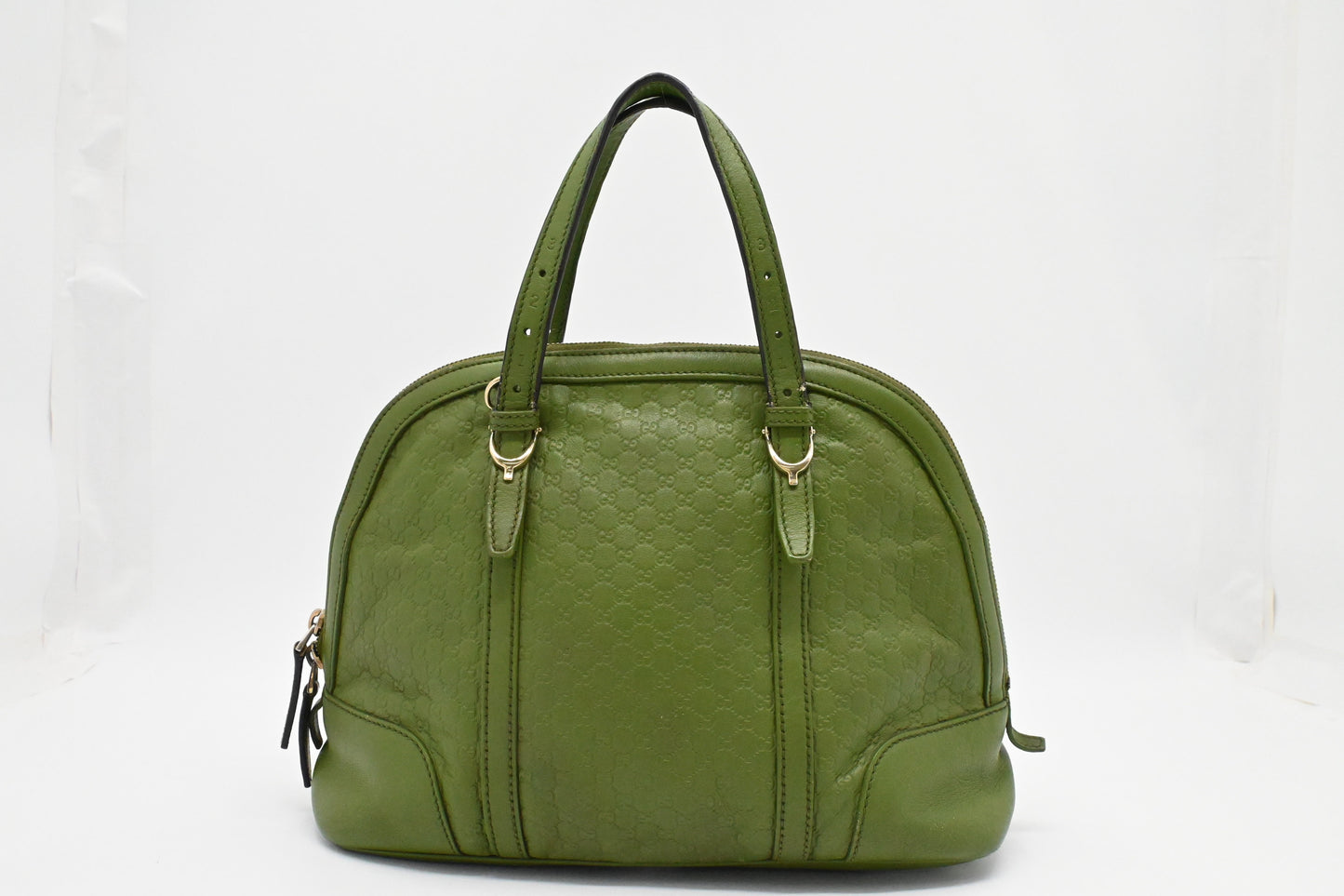 Gucci Dome Shoulder Bag in Green Micro Guccissima Leather