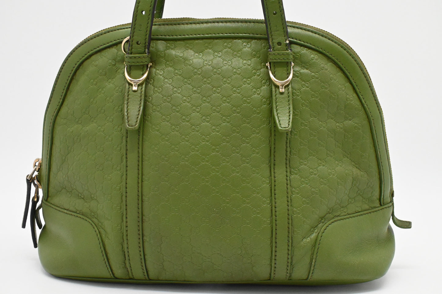Gucci Dome Shoulder Bag in Green Micro Guccissima Leather