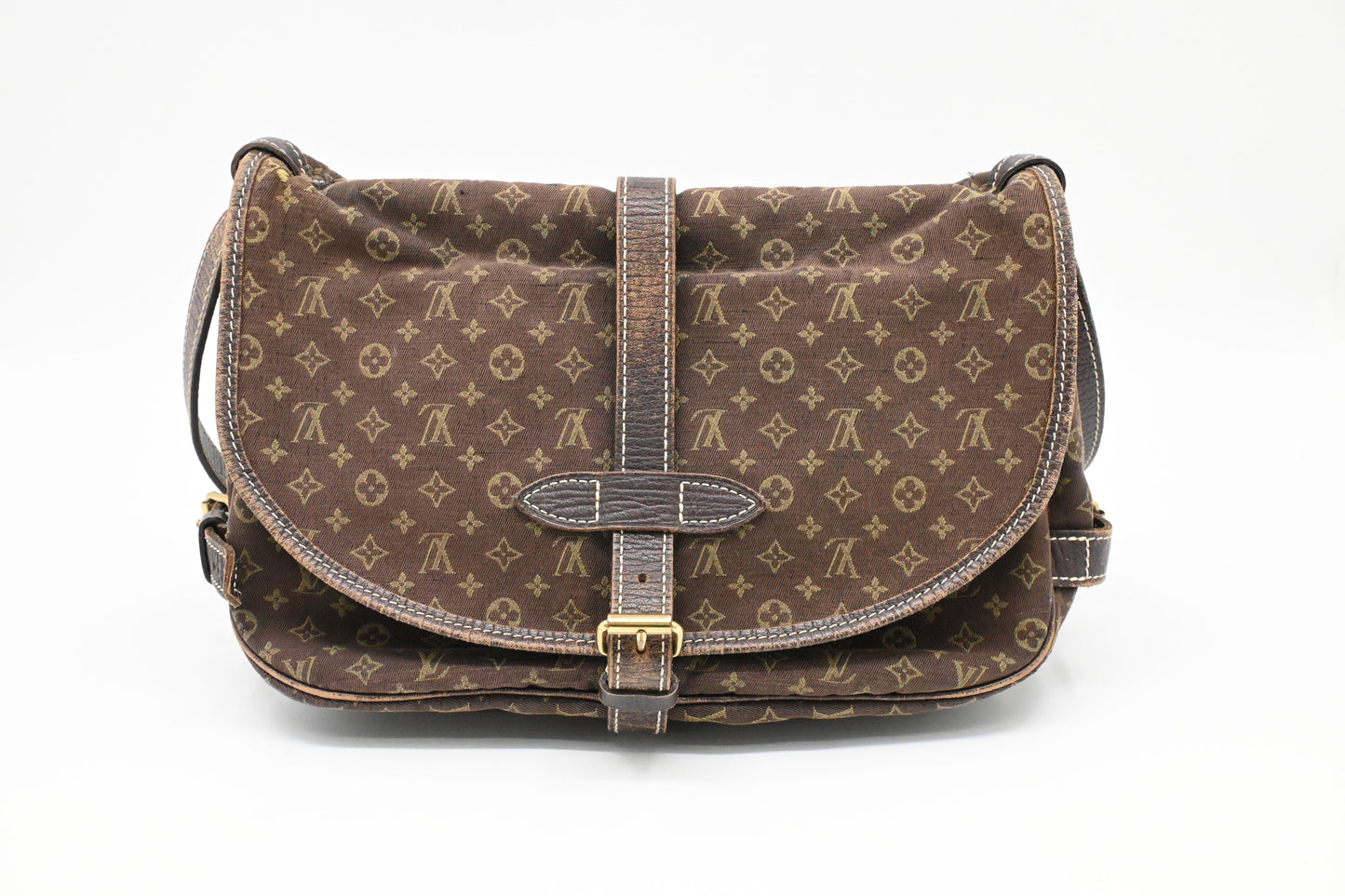 Louis Vuitton Saumur 30 in Fusain Minilin Canvas