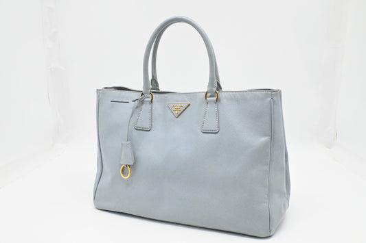 Prada Large Galleria in Light Blue Saffiano Leather