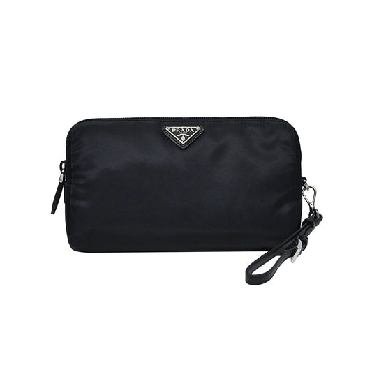 Prada Nero Tessuto Saffiano Leather Pouch with Wristlet [Clearance Sale]