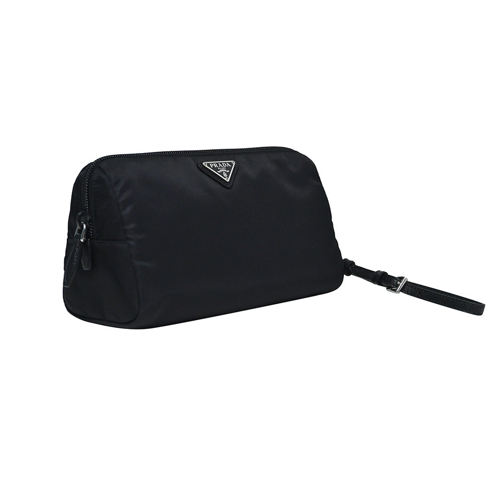 Prada Nero Tessuto Saffiano Leather Pouch with Wristlet [Clearance Sale]