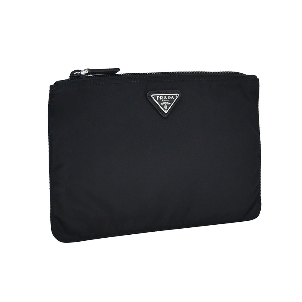 Prada Nero Tessuto Flat Pouch [Clearance Sale]
