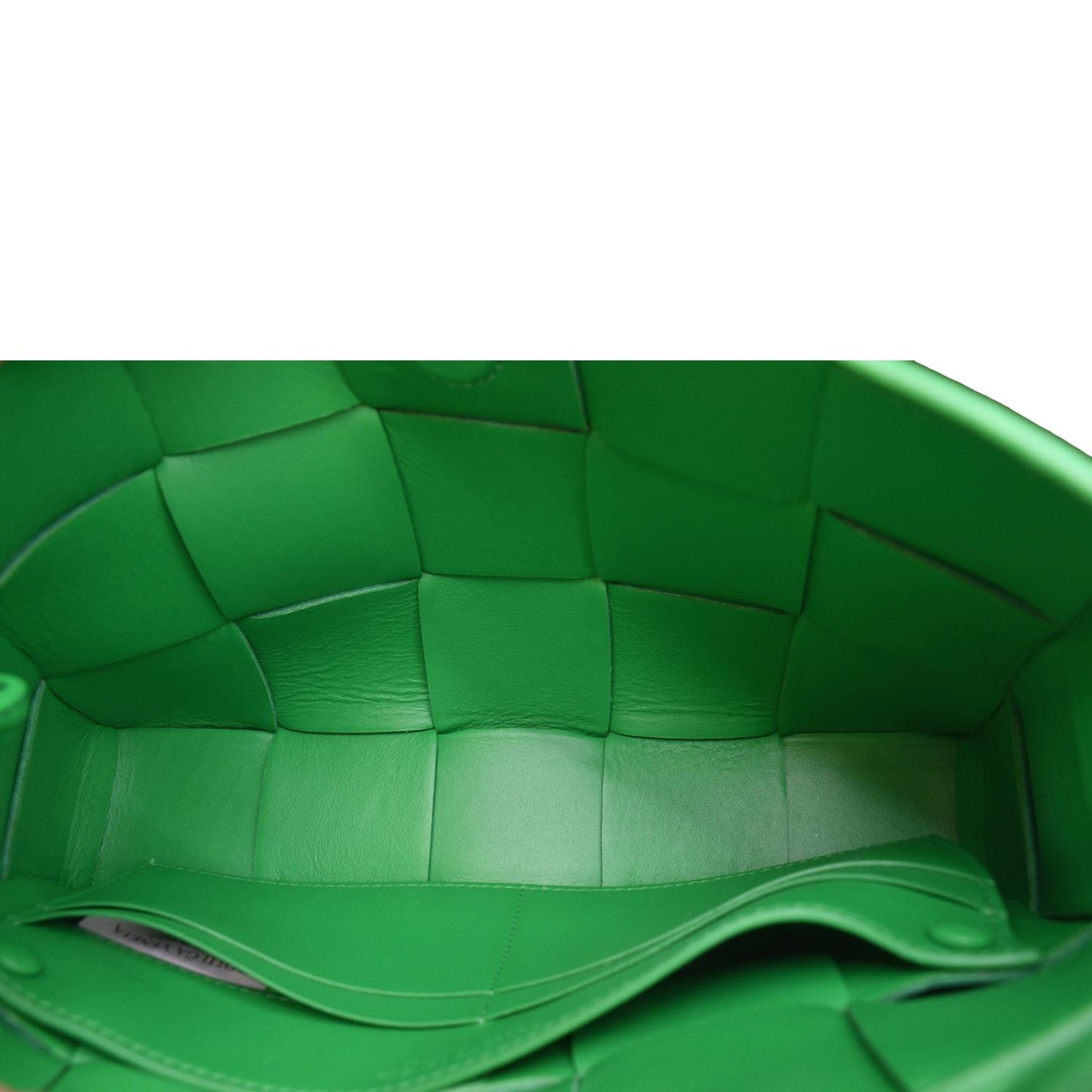 BOTTEGA VENETA Cassette Lambskin Satchel Bag Parakeet
