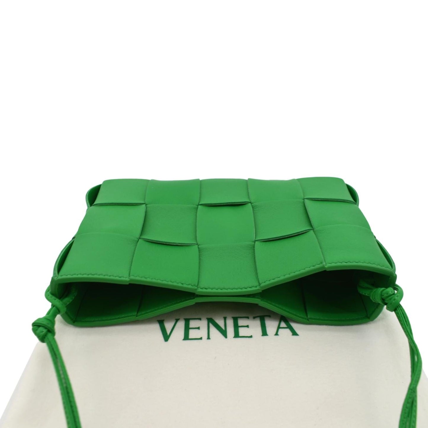 BOTTEGA VENETA Cassette Lambskin Satchel Bag Parakeet
