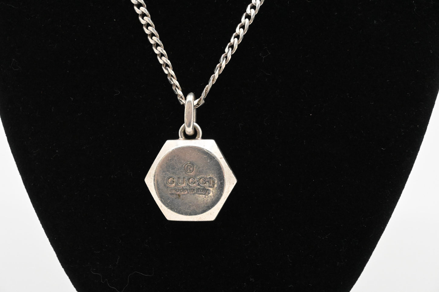 Gucci Hexagon Necklace in Sterling Silver
