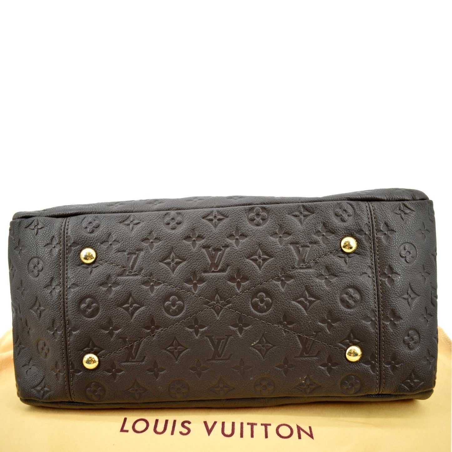 LOUIS VUITTON Artsy MM Monogram Empreinte Leather Shoulder Bag Terre