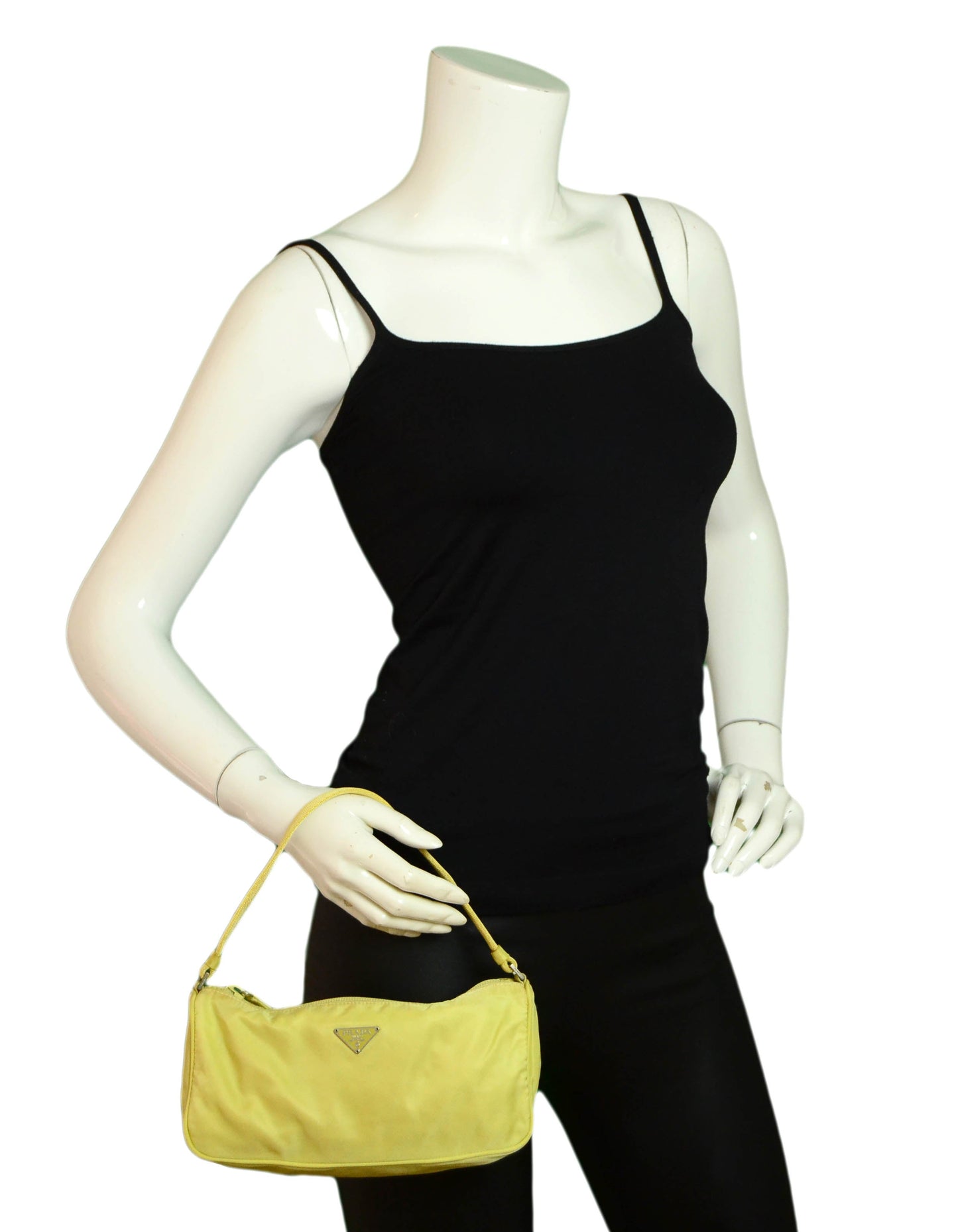 Prada Chartre Zip Top Pochette Bag