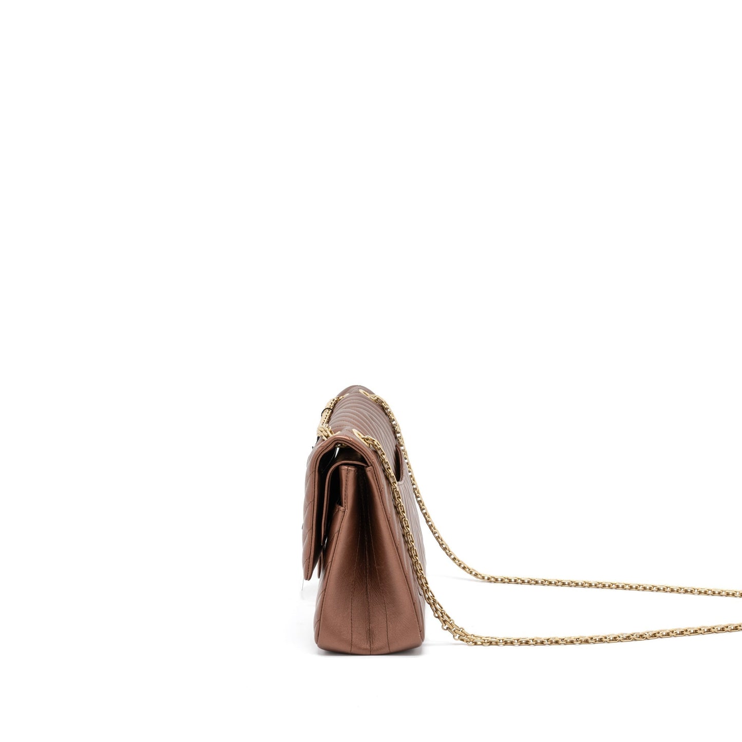 Chanel 2.55 226 Reissue Flap Bag Chevron Aged Calfskin Bronze Brushed