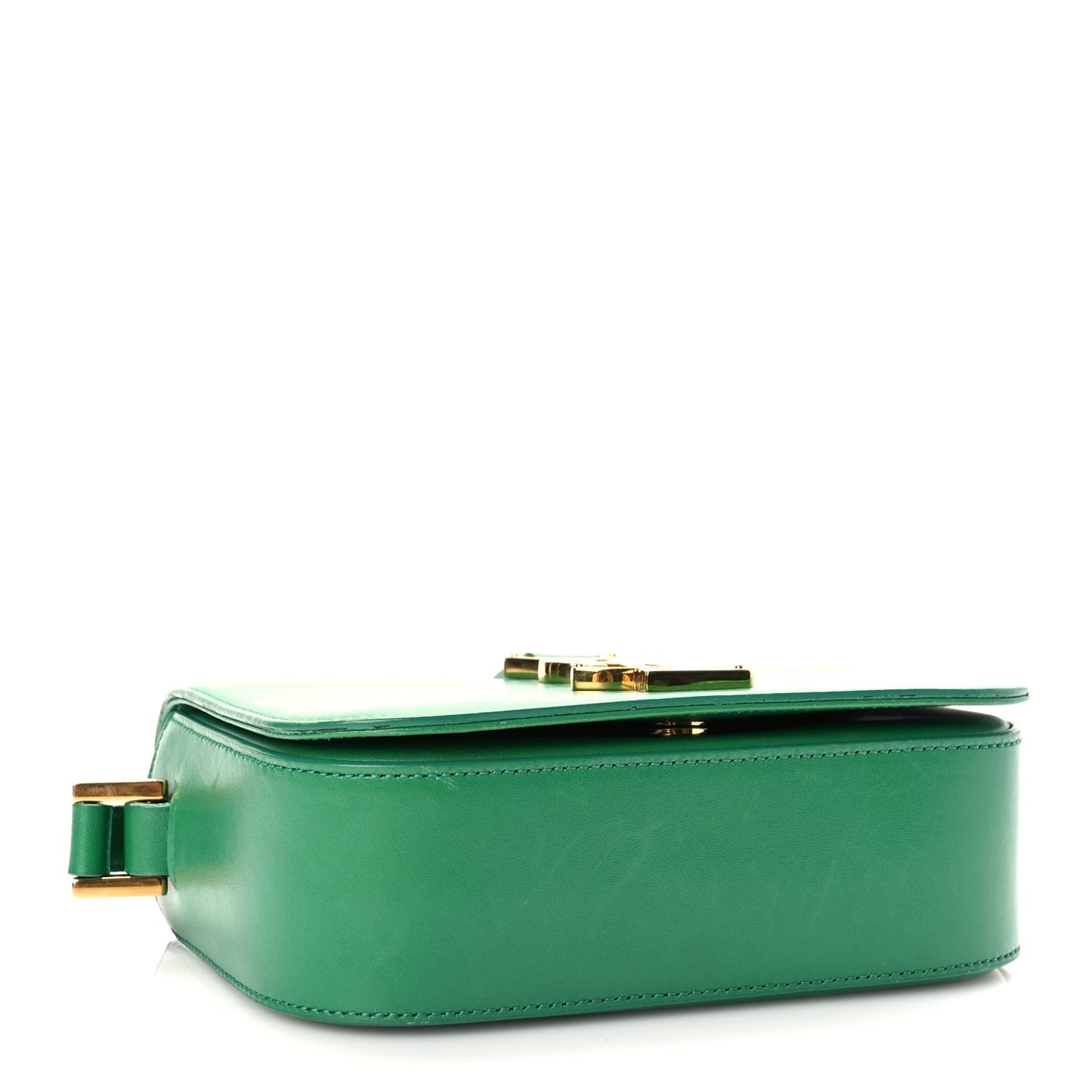 Saint Laurent Smooth Calfskin Small Monogram Université Shoulder Bag Green