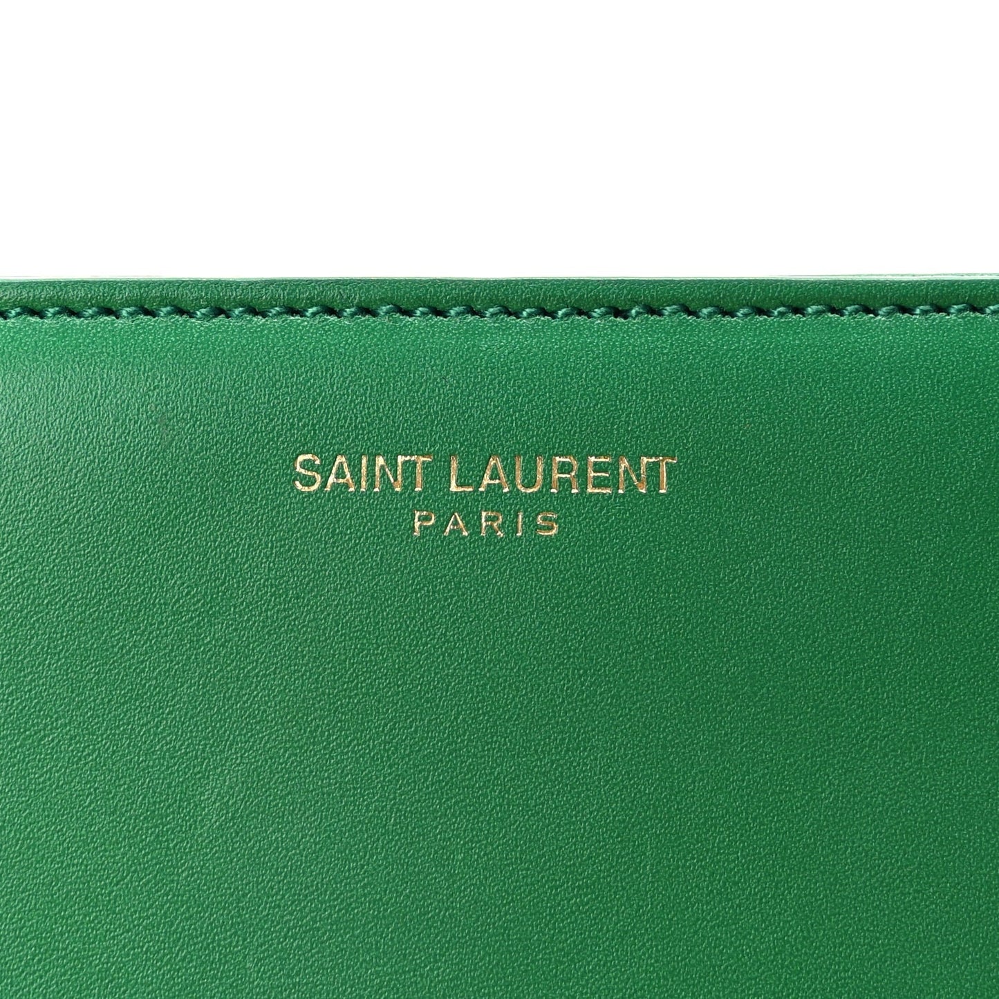 Saint Laurent Smooth Calfskin Small Monogram Université Shoulder Bag Green