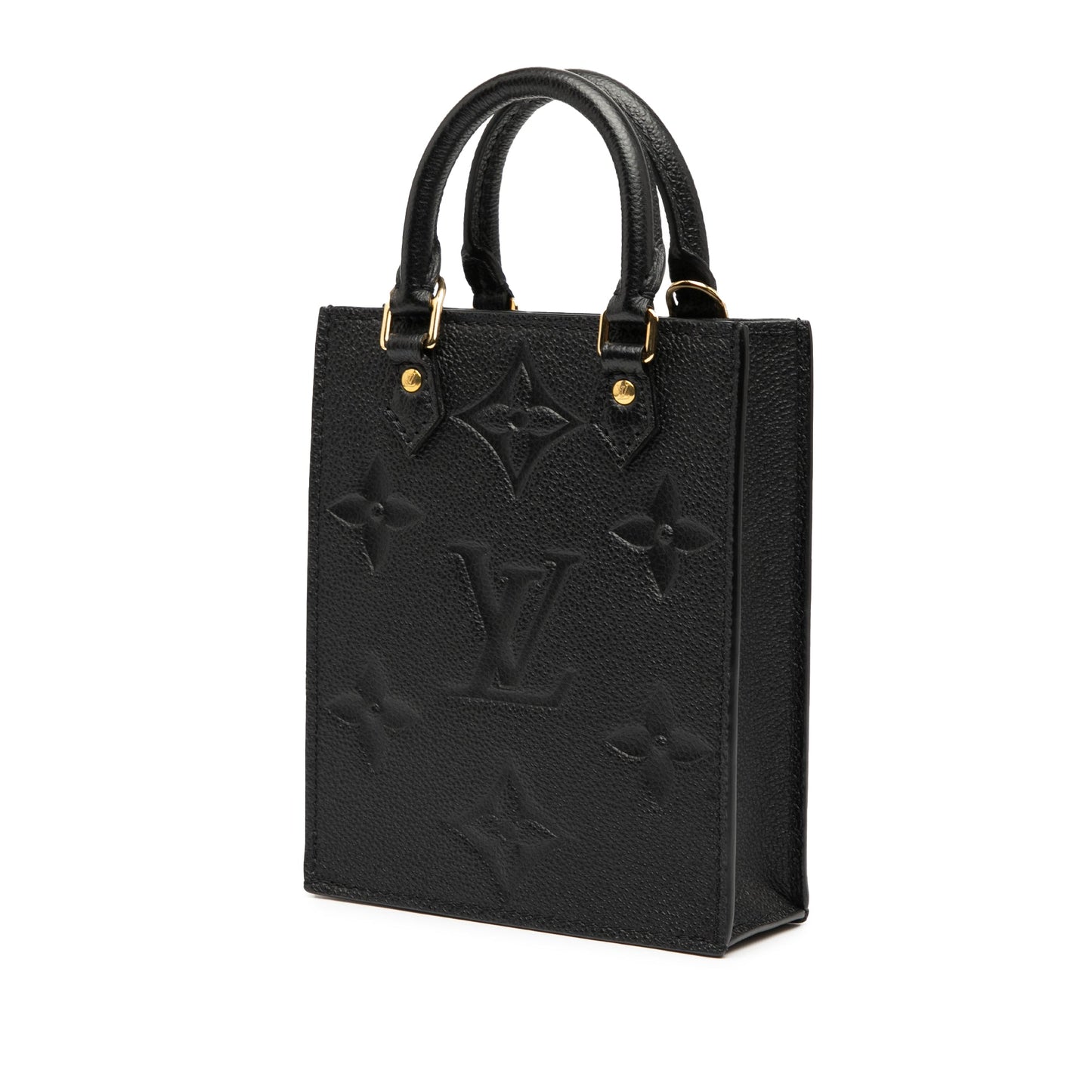 Black Louis Vuitton Monogram Empreinte Petit Sac Plat Satchel