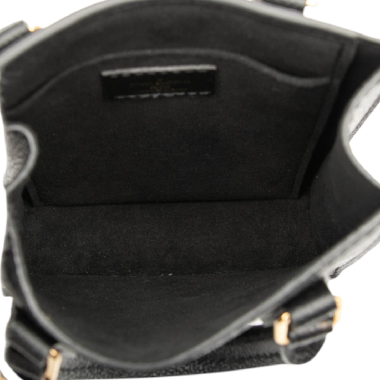 Black Louis Vuitton Monogram Empreinte Petit Sac Plat Satchel