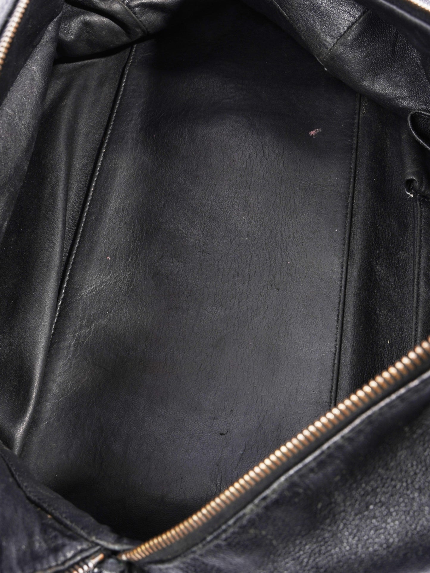 Chanel Luxe Ligne Bowling Bag Black Goatskin Leather Large