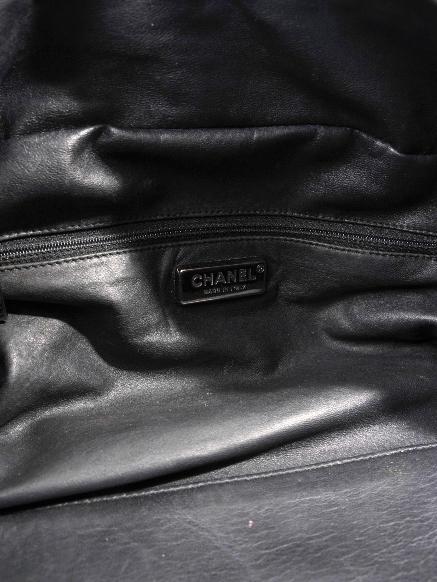 Chanel Luxe Ligne Bowling Bag Black Goatskin Leather Large