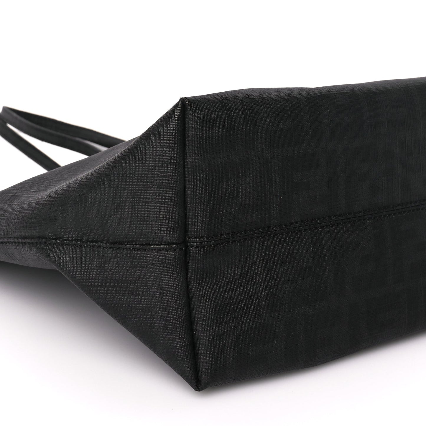 Fendi Zucca Spalmati Small Roll Tote Black