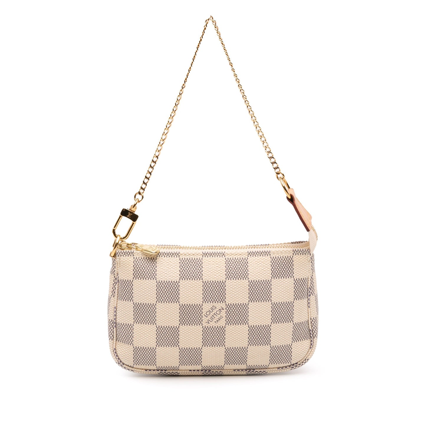 White Louis Vuitton Damier Azur Mini Pochette Accessoires Handbag
