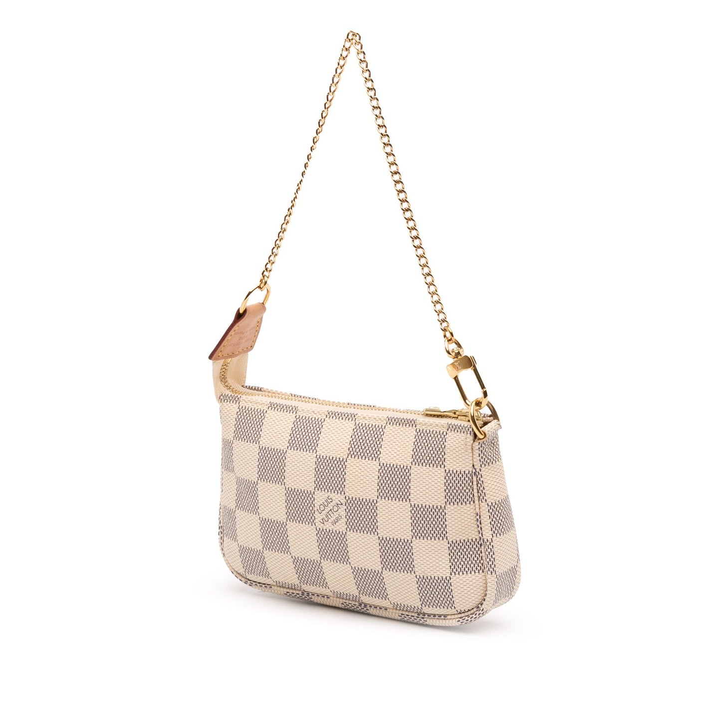 White Louis Vuitton Damier Azur Mini Pochette Accessoires Handbag