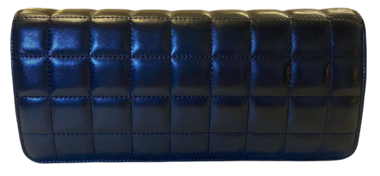 Chanel 11A Paris-Byzance Black Chocolate Bar Lambskin Leather Jeweled Clutch Minaudière Bag