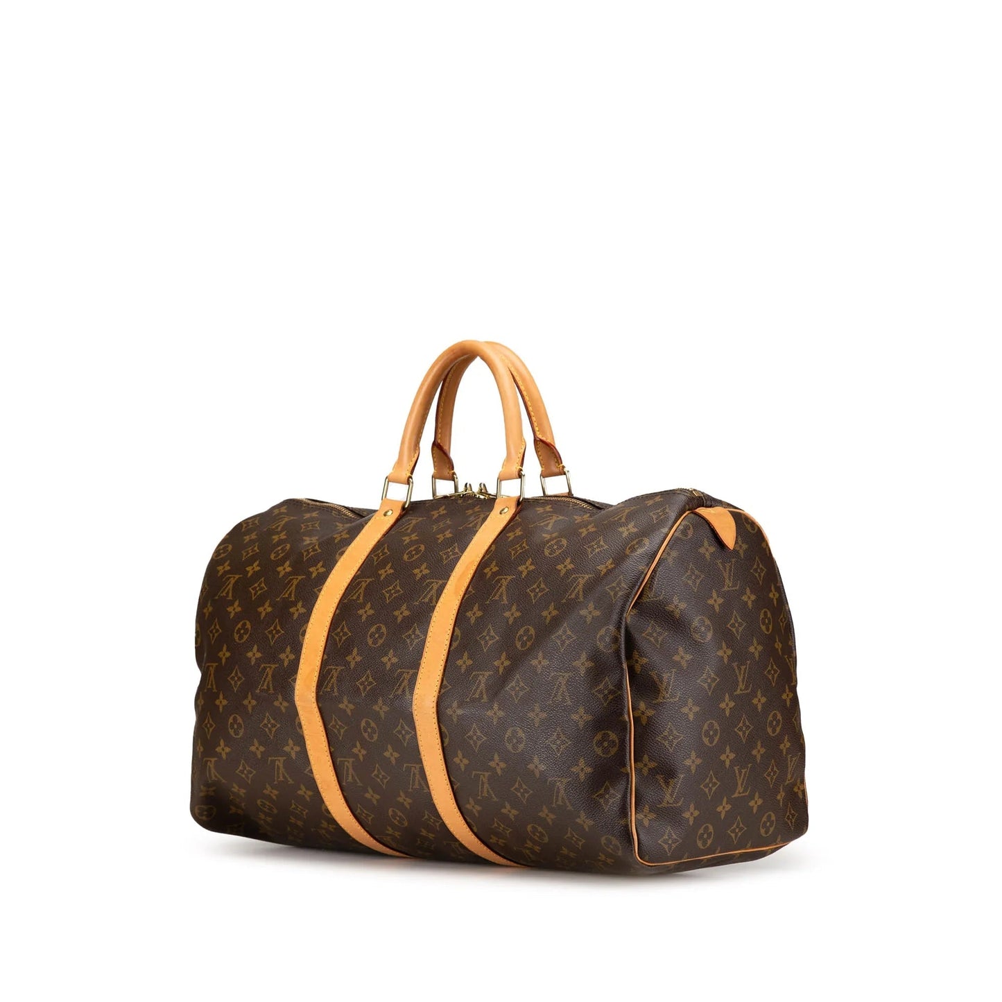 Brown Louis Vuitton Monogram Keepall 50 Travel Bag