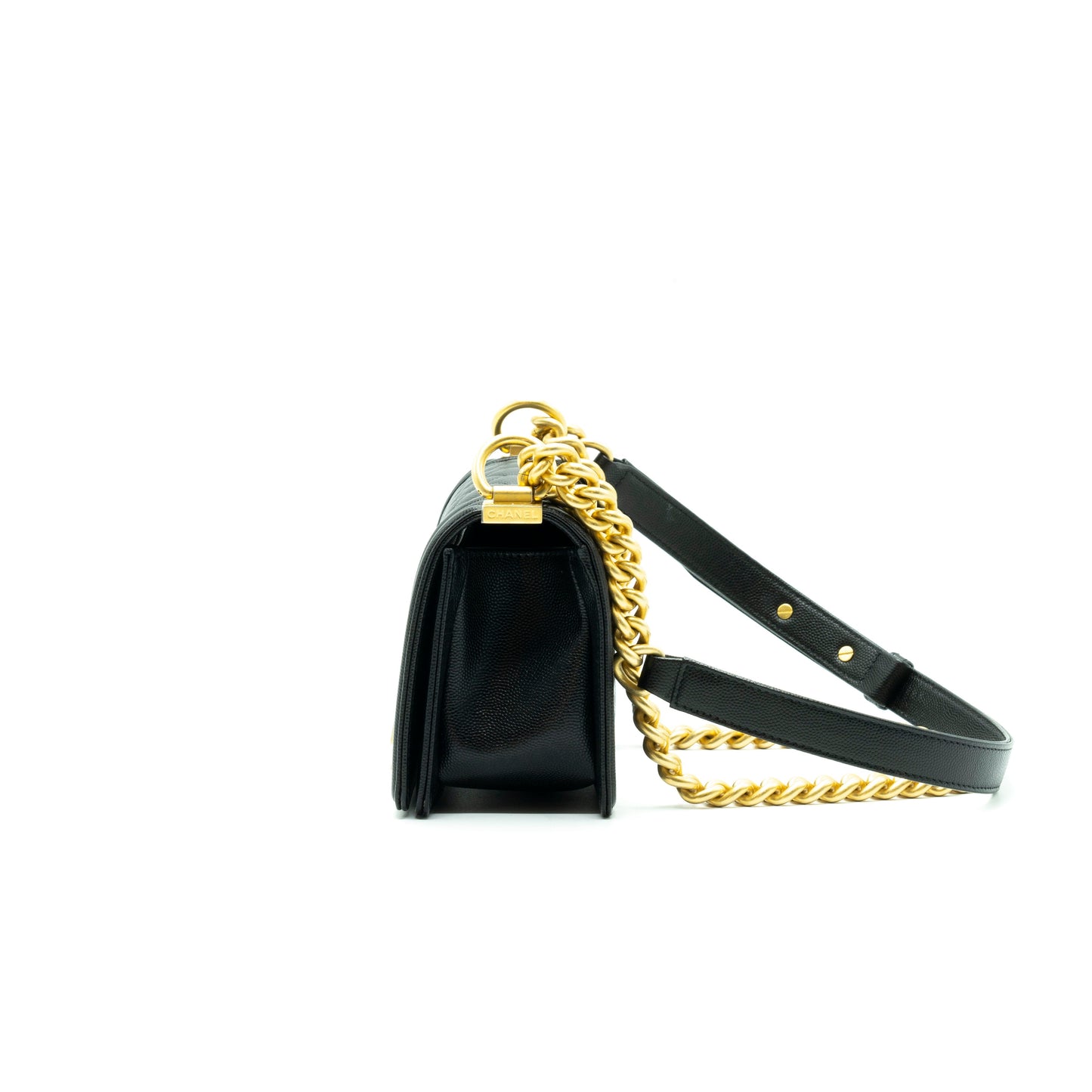 Chanel Small Leboy Cavier Black GHW Handbag