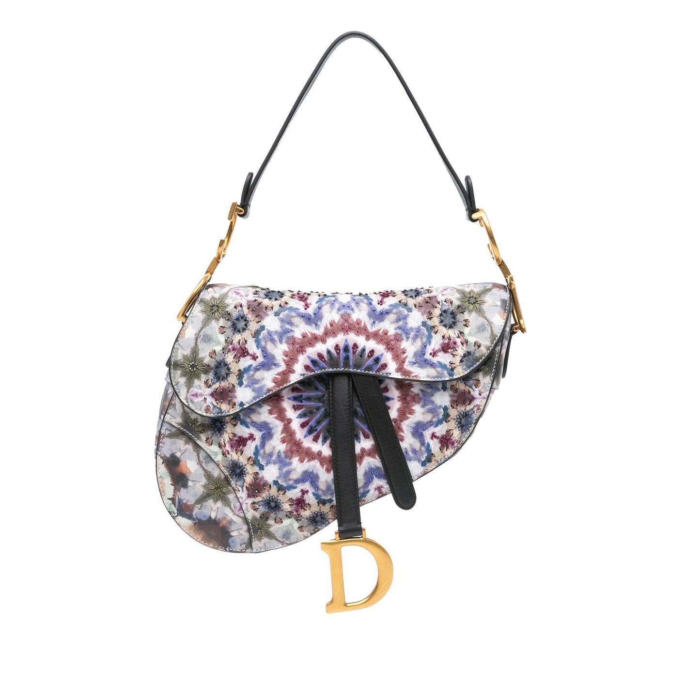 Dior Calfskin Kaleidiorscopic Embroidered Saddle Bag
