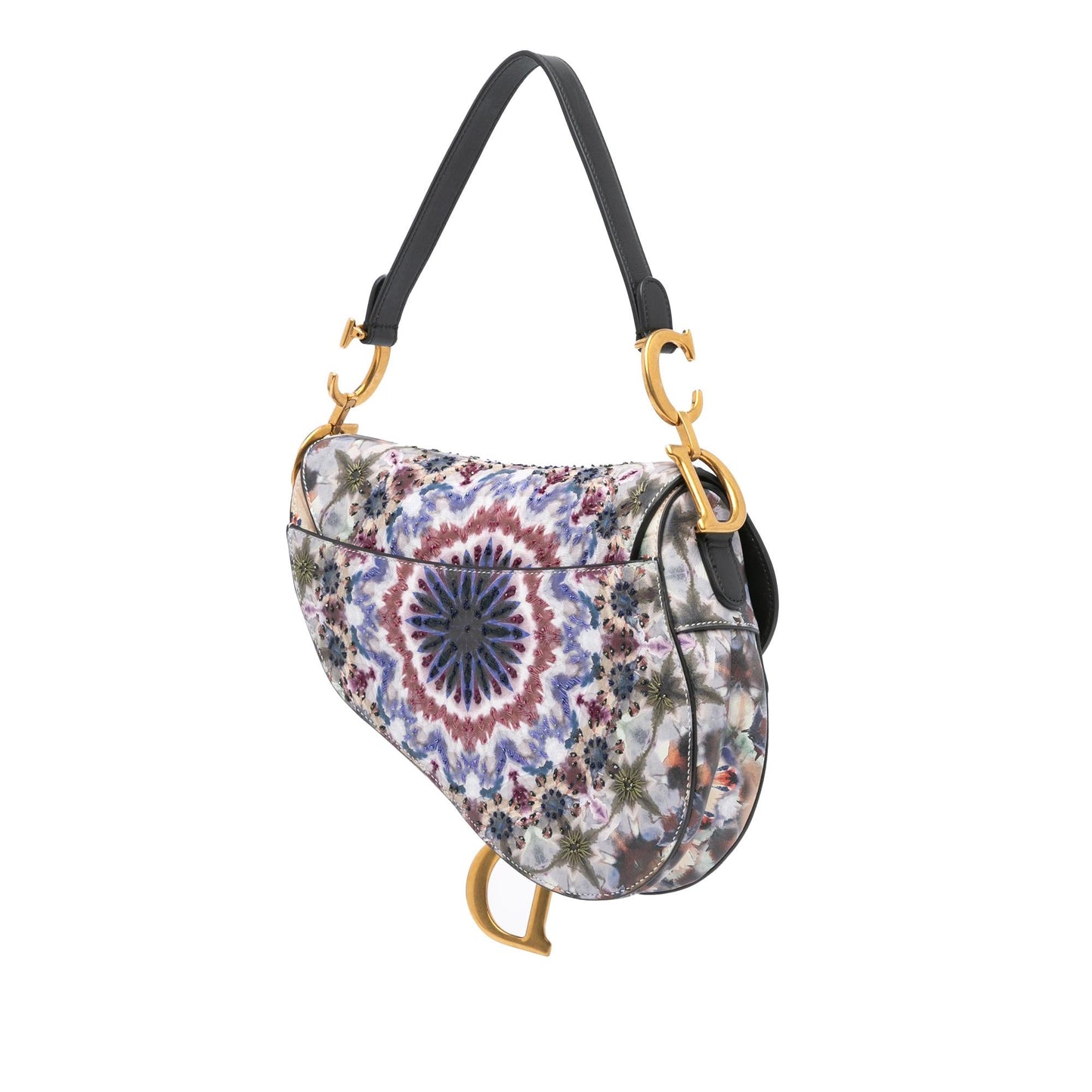 Dior Calfskin Kaleidiorscopic Embroidered Saddle Bag