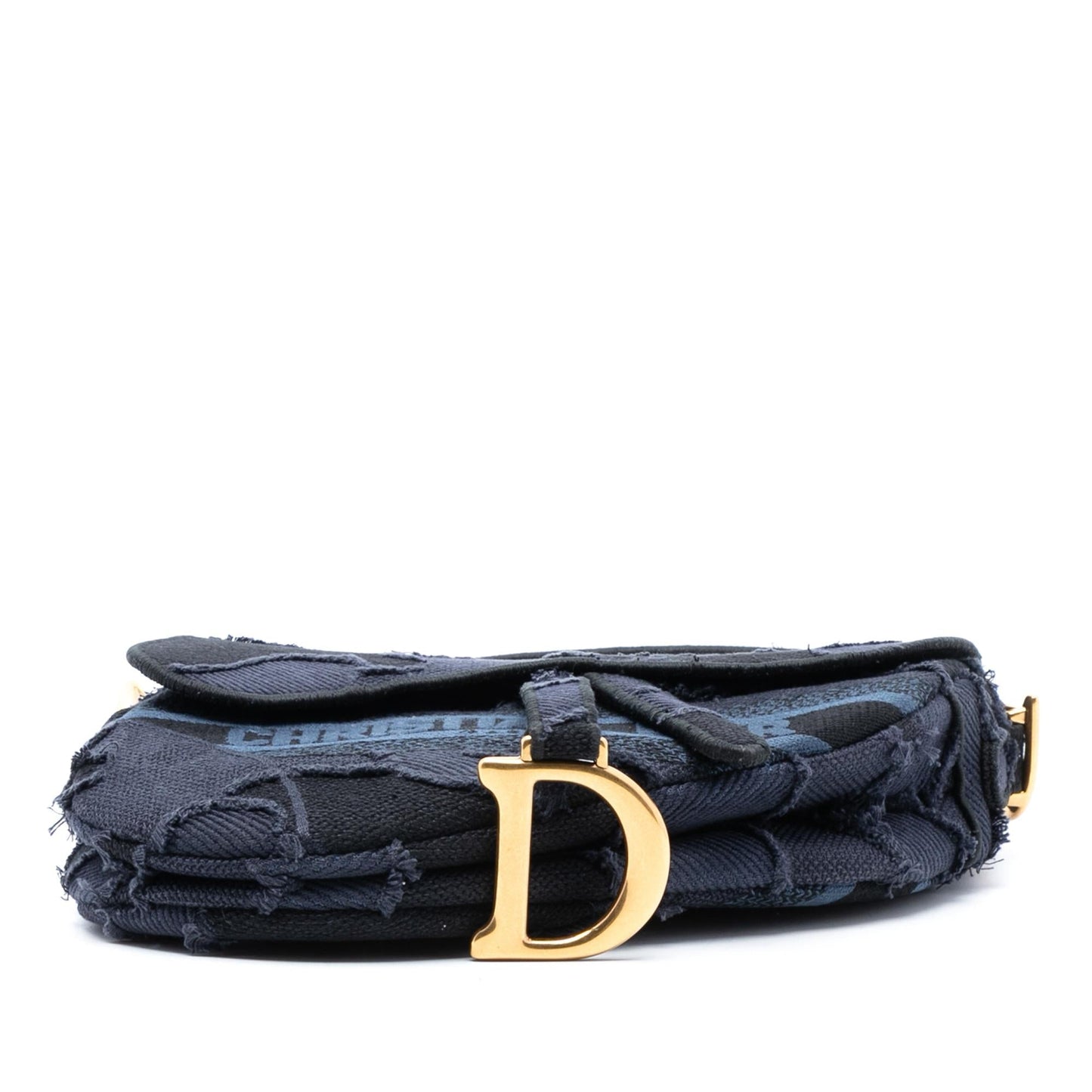 Dior Camouflage Embroidered Canvas Saddle Bag