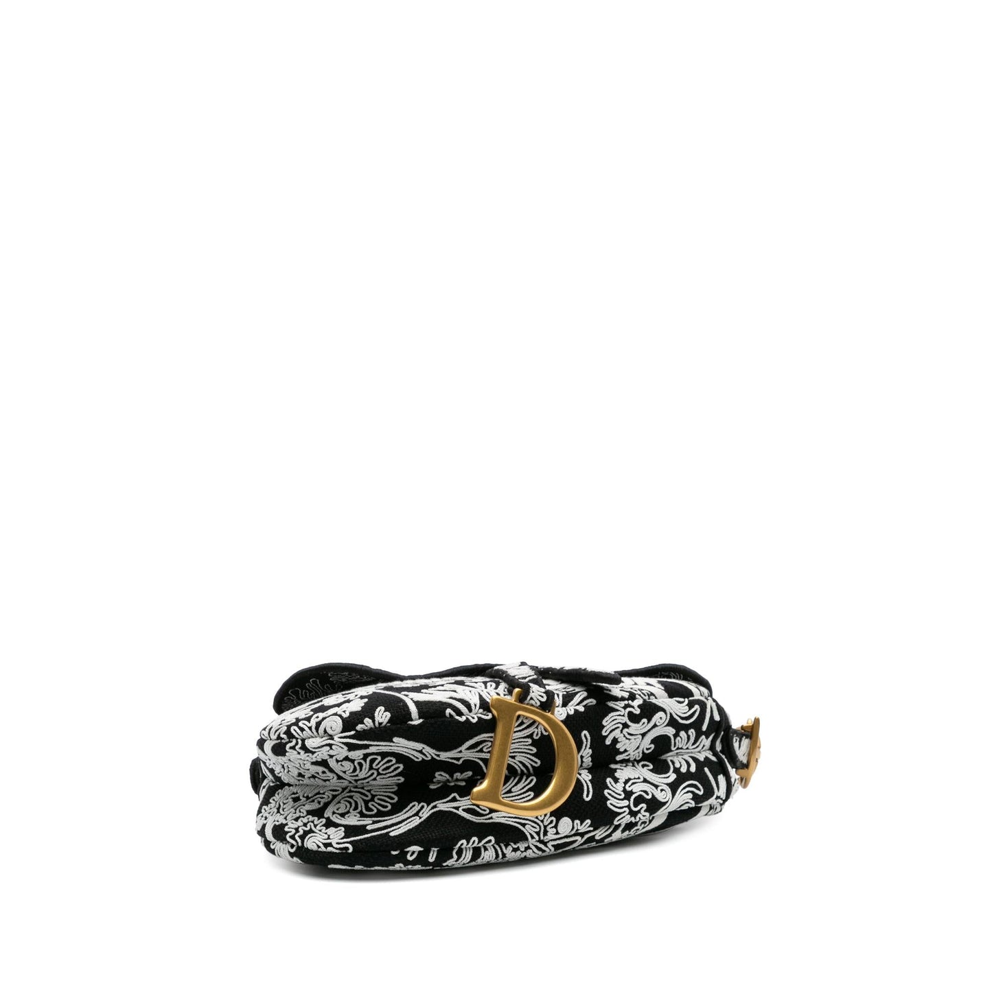Dior Canvas Embroidered Ornamental Cornely Saddle Bag