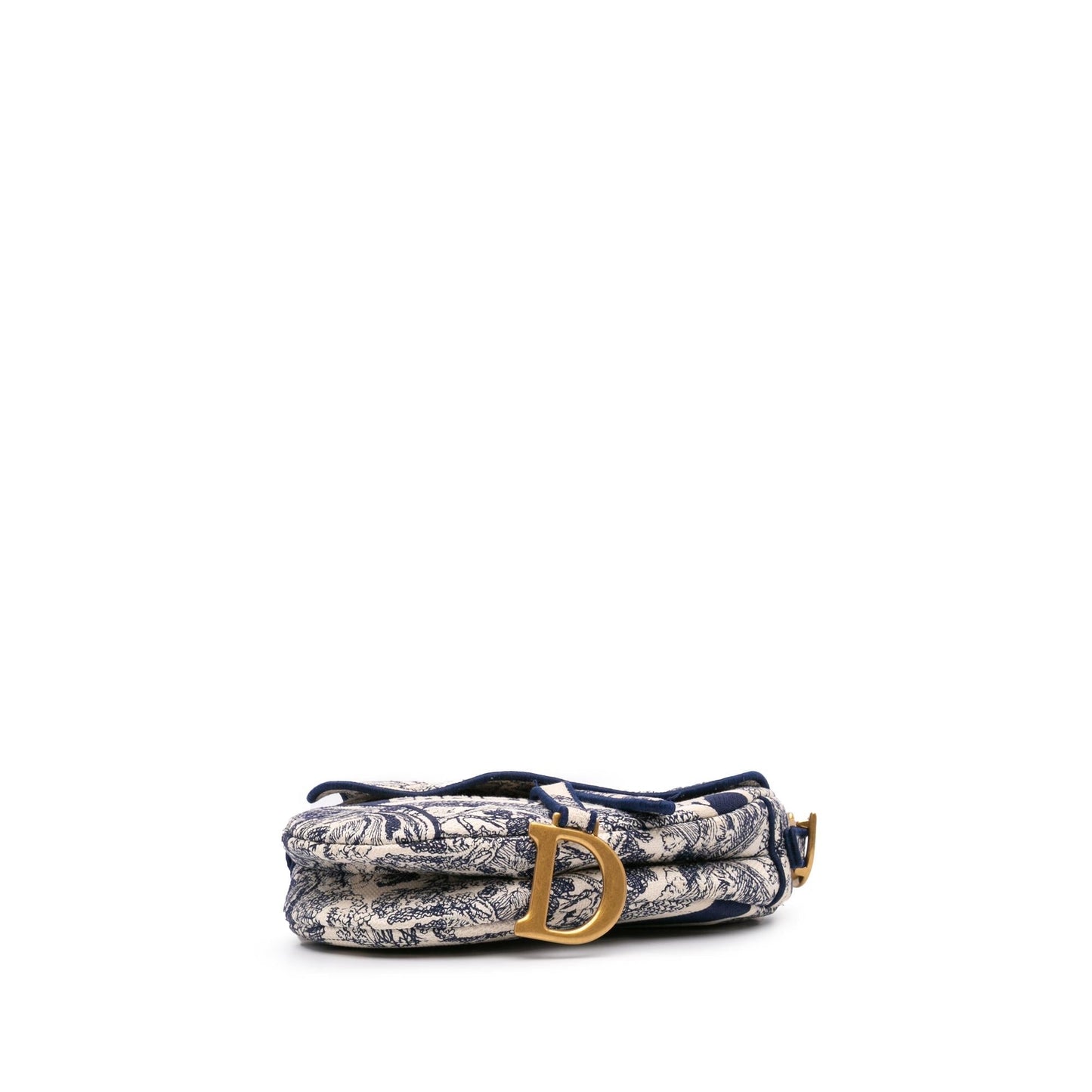 Dior Canvas Embroidered Toile de Jouy Saddle Bag