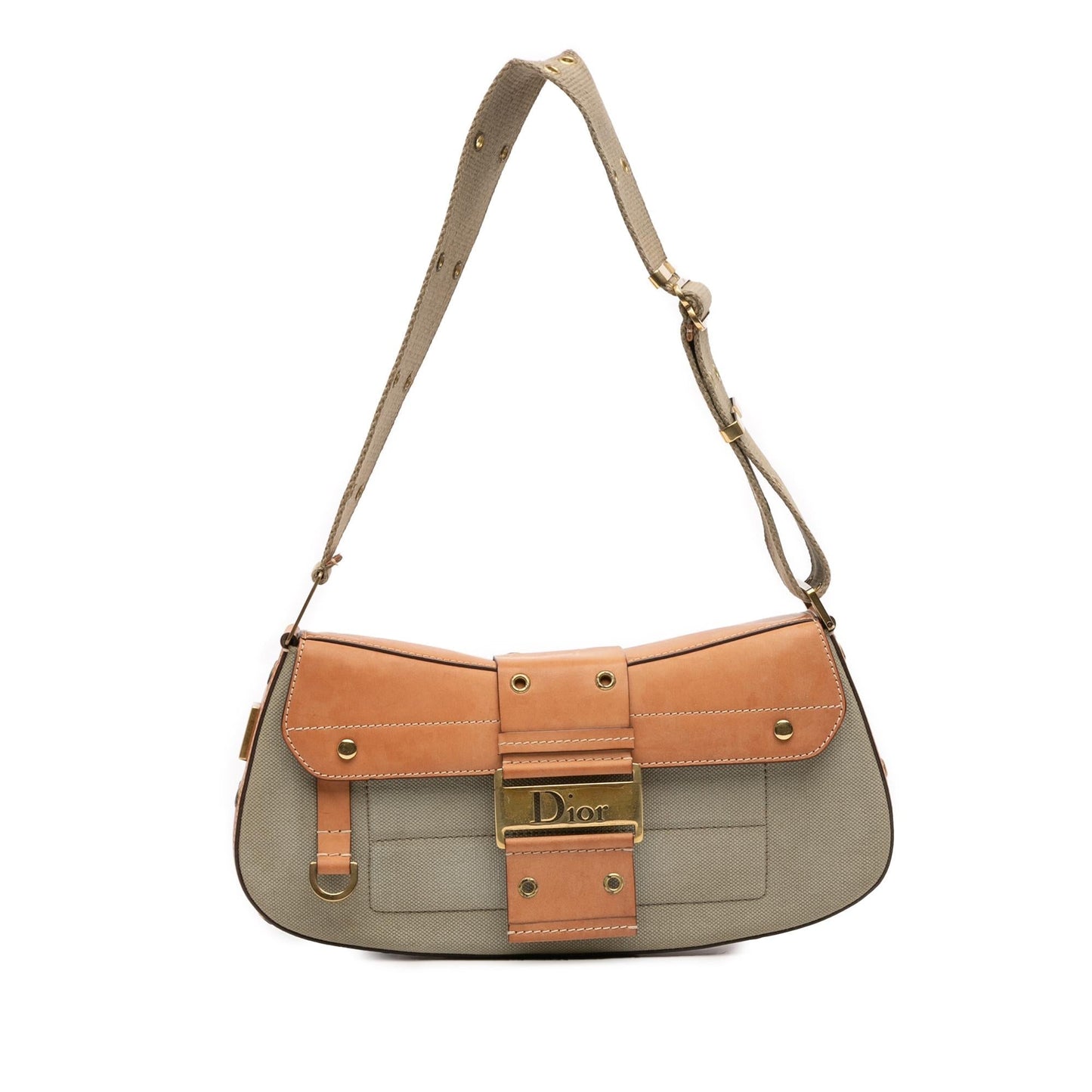 Dior Canvas and Leather Street Chic Columbus Shoulder Bag