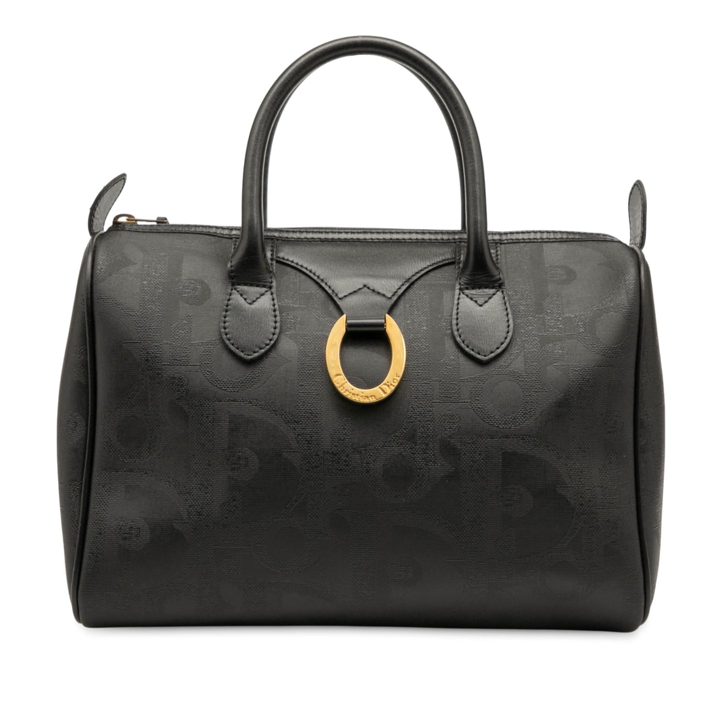 Dior Diorissimo Trotter Coated Canvas Boston Bag