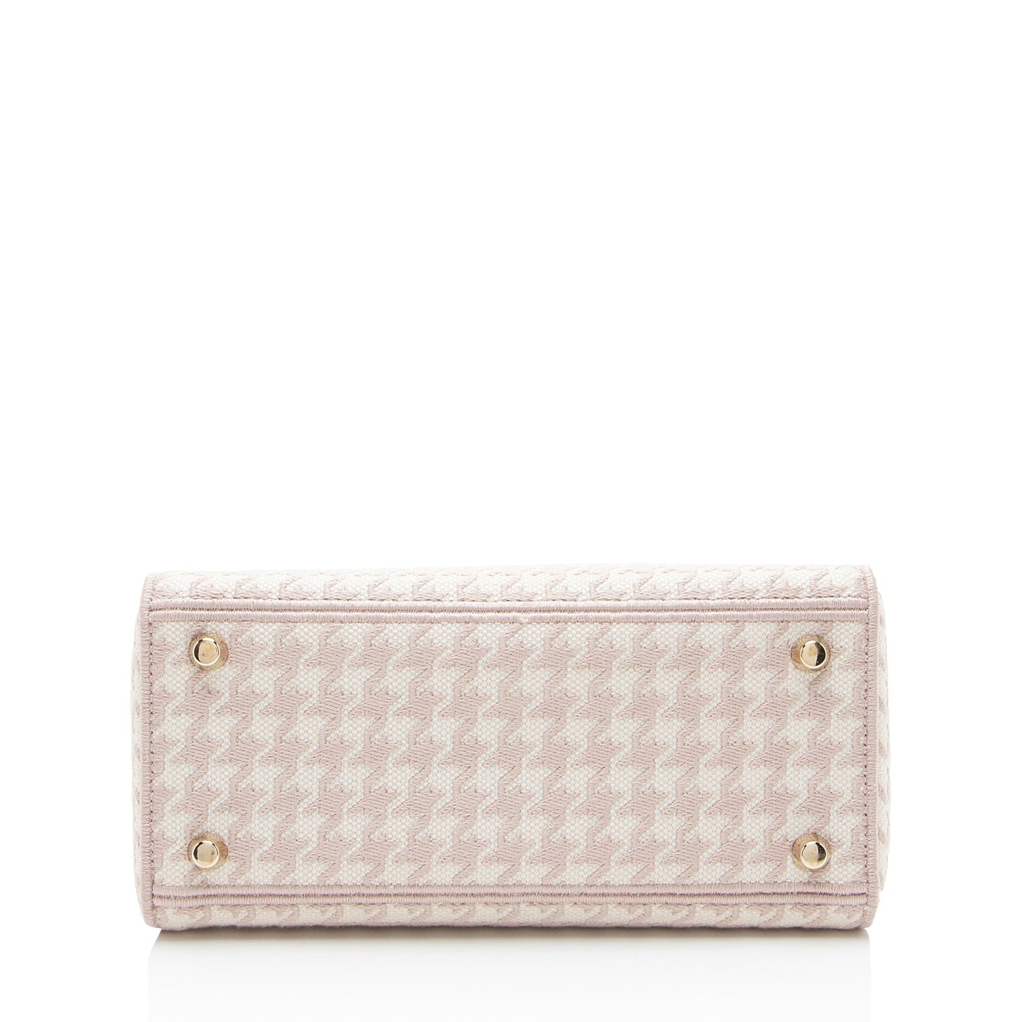 Dior Embroidered Houndstooth Canvas Lady D-Lite Medium Tote