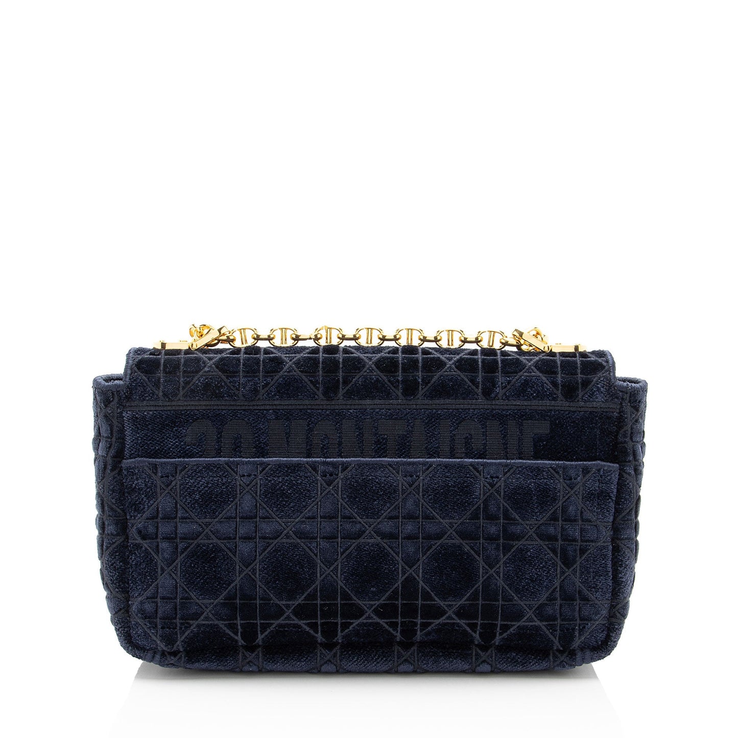 Dior Velvet Cannage Caro Medium Shoulder Bag