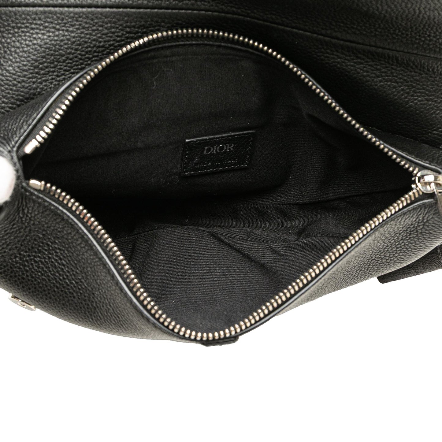Dior Kim Jones Grained Calfskin Saddle Bag