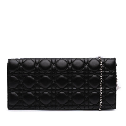Dior Lambskin Cannage Lady Dior Convertible Clutch