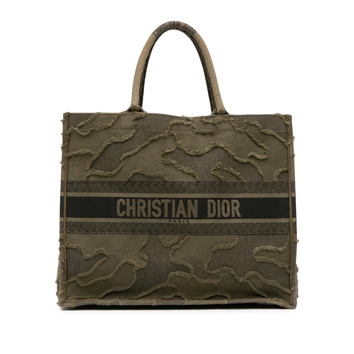Dior Large Embroidered Canvas Camouflage Book Tote